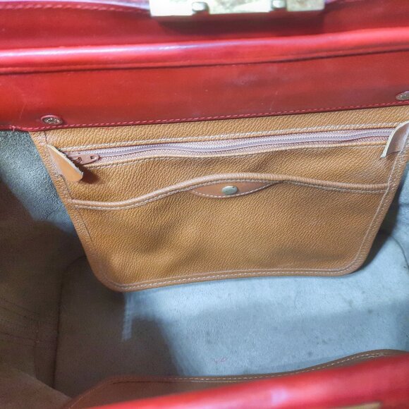 Dooney & Bourke Red Doctor Bag Hand Painted Vintage Doctor Bag - Picture 14 of 14